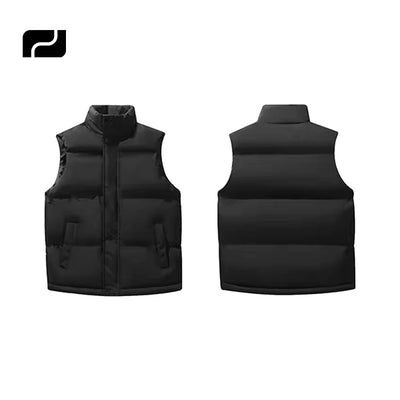 Custom Logo Winter New Fashion Vest Men Jackets Stand Collar Warm Puffer Sleeveless Jacket Outdoor Wear