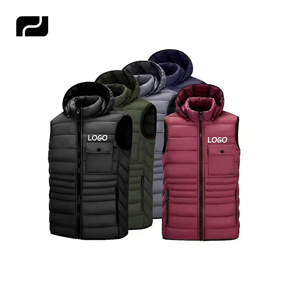 Custom Logo Men's High Quality Casual Vest Solid Sleeveless Plus Jacket Men Thickened Warm Custom Men Vest