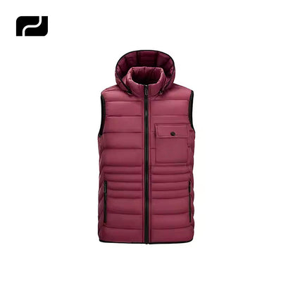 Hot Selling OEM Custom Men's Winter Warm Puffer Jacket Vest Casual Lightweight Solid Color Sleeveless Vest Jacket for Men