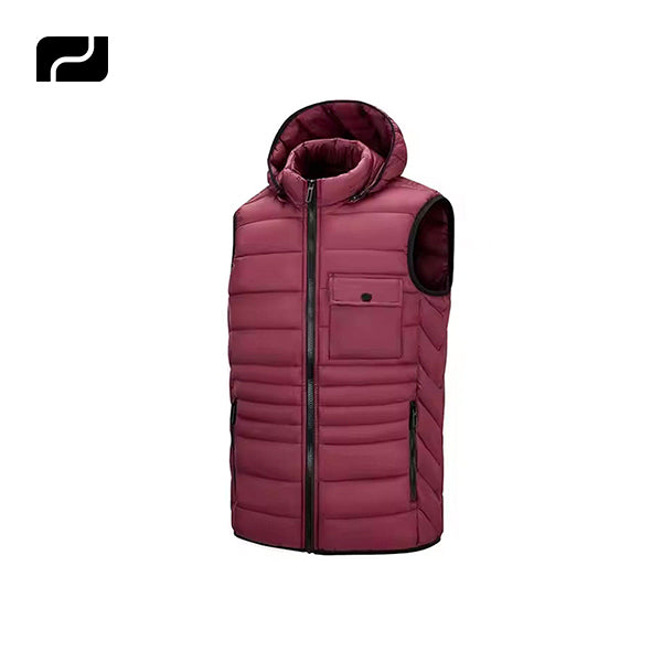Hot Selling OEM Custom Men's Winter Warm Puffer Jacket Vest Casual Lightweight Solid Color Sleeveless Vest Jacket for Men