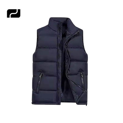 Hot Selling OEM Custom Men's Winter Warm Puffer Jacket Vest Casual Lightweight Solid Color Sleeveless Vest Jacket for Men
