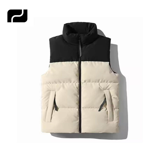 Custom Logo Winter New Fashion Vest Men Jackets Stand Collar Warm Puffer Sleeveless Jacket Outdoor Wear